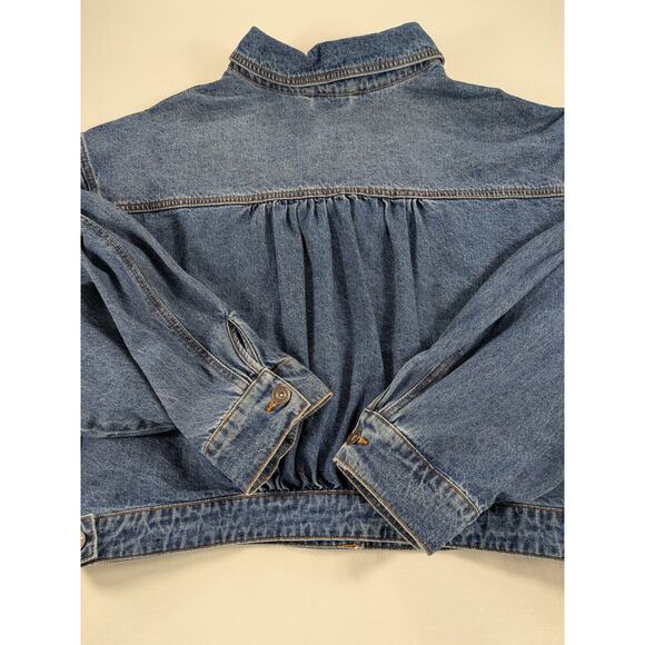 DKNY Jean Jacket Womens 2x Denim Cotton Classic Y2k Plus Cowboy Trucker Trendy - Picture 2 of 12